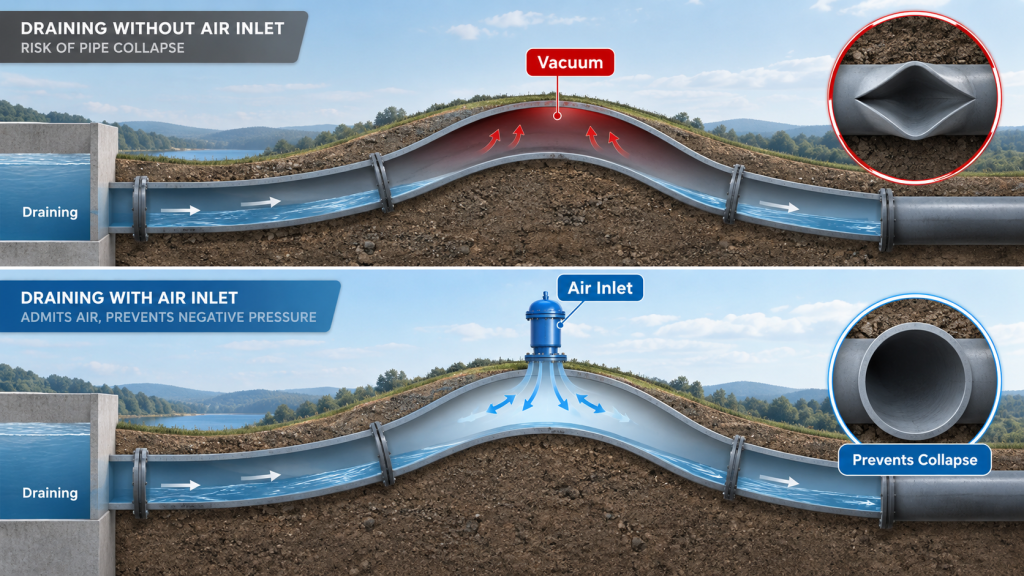 Preventing Pipeline Collapse: The Role of Air Inlet Service
